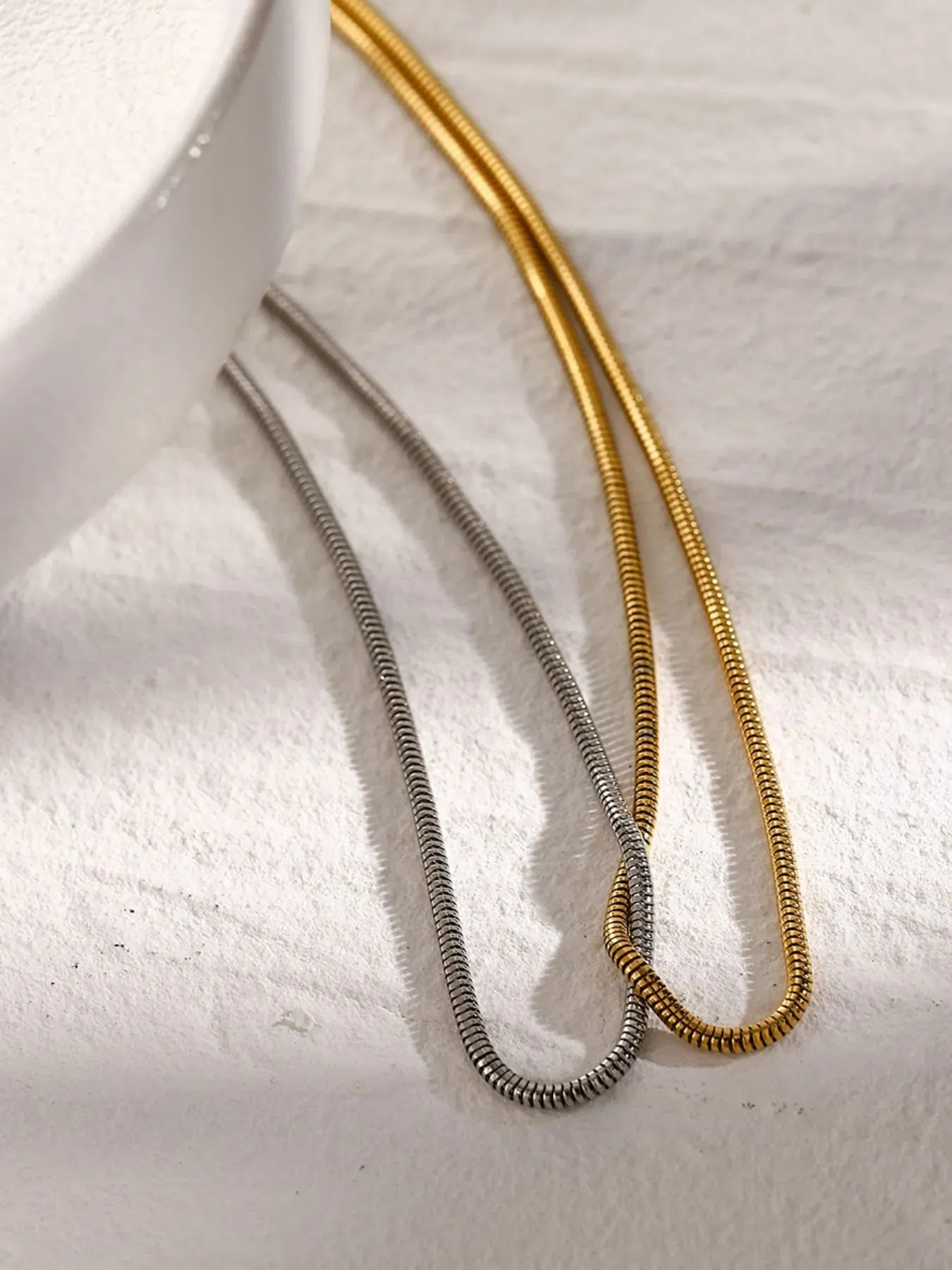 18K Gold-Plated Stainless Steel Two-Tone Necklace sold by Gigi Laurent product image thumbnail 4