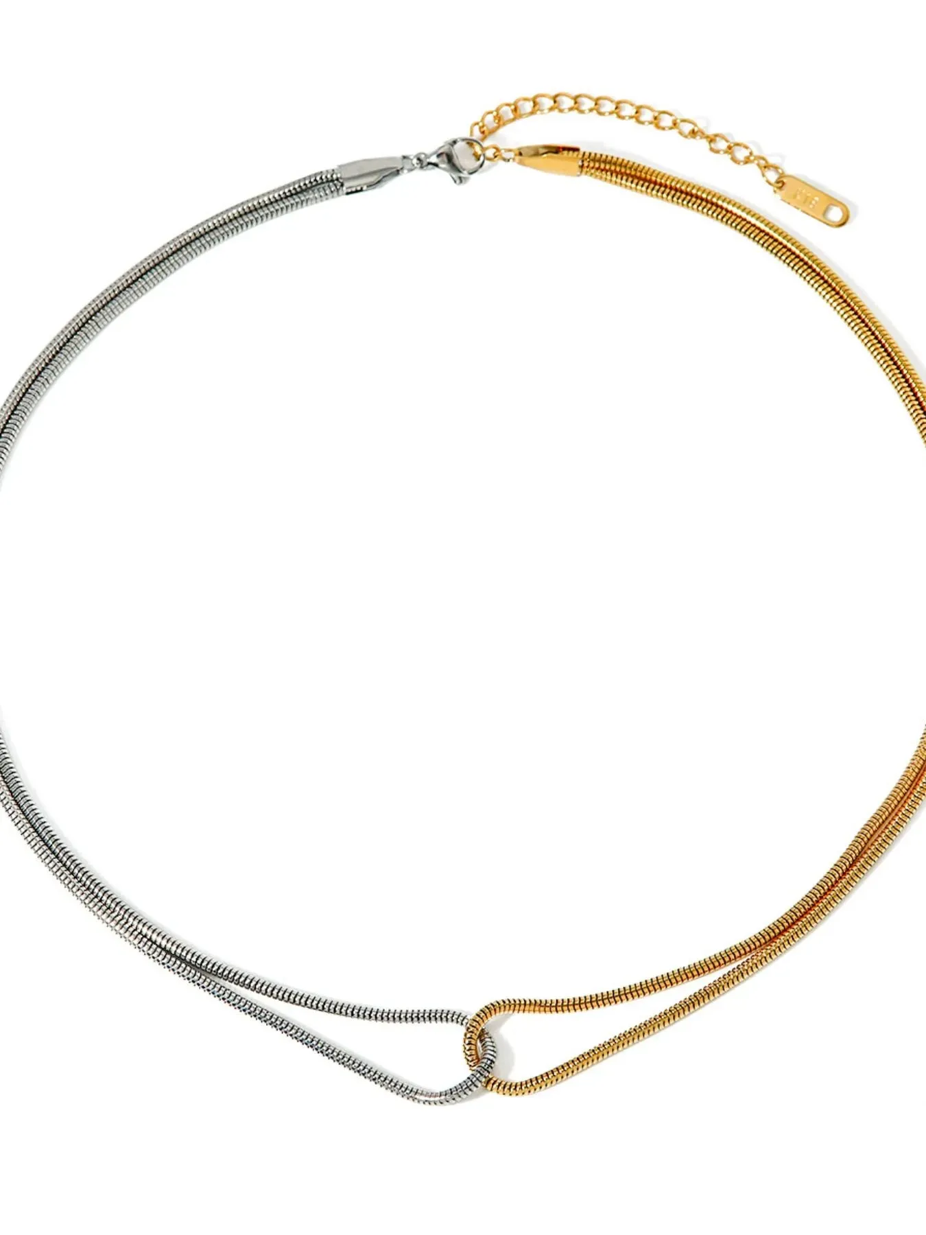 18K Gold-Plated Stainless Steel Two-Tone Necklace sold by Gigi Laurent product image thumbnail 3