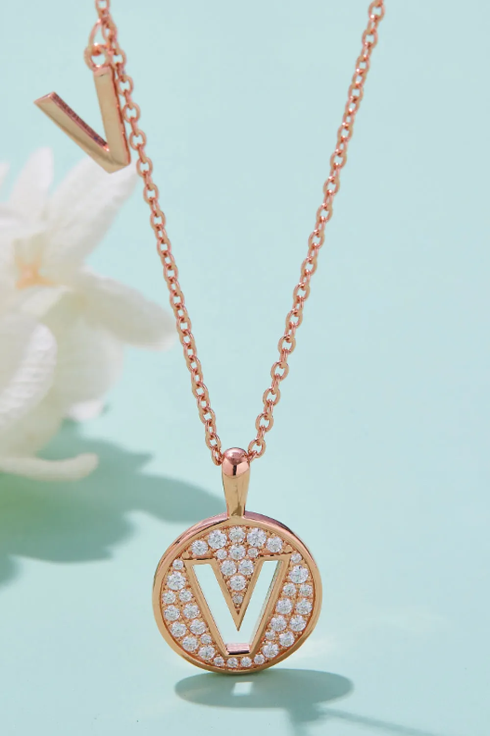 Moissanite U to Z Pendant Necklace sold by Gigi Laurent product image thumbnail 4