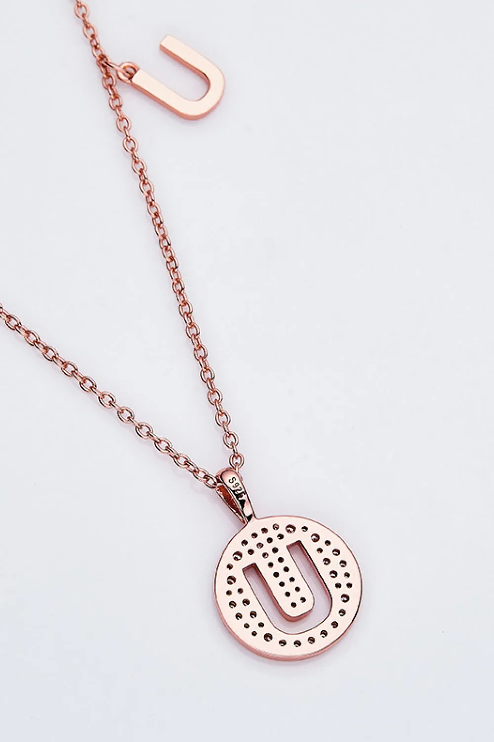 Moissanite U to Z Pendant Necklace sold by Gigi Laurent product image thumbnail 3