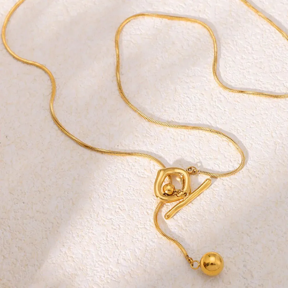 Stainless Steel Bead Necklace sold by Gigi Laurent product image thumbnail 2