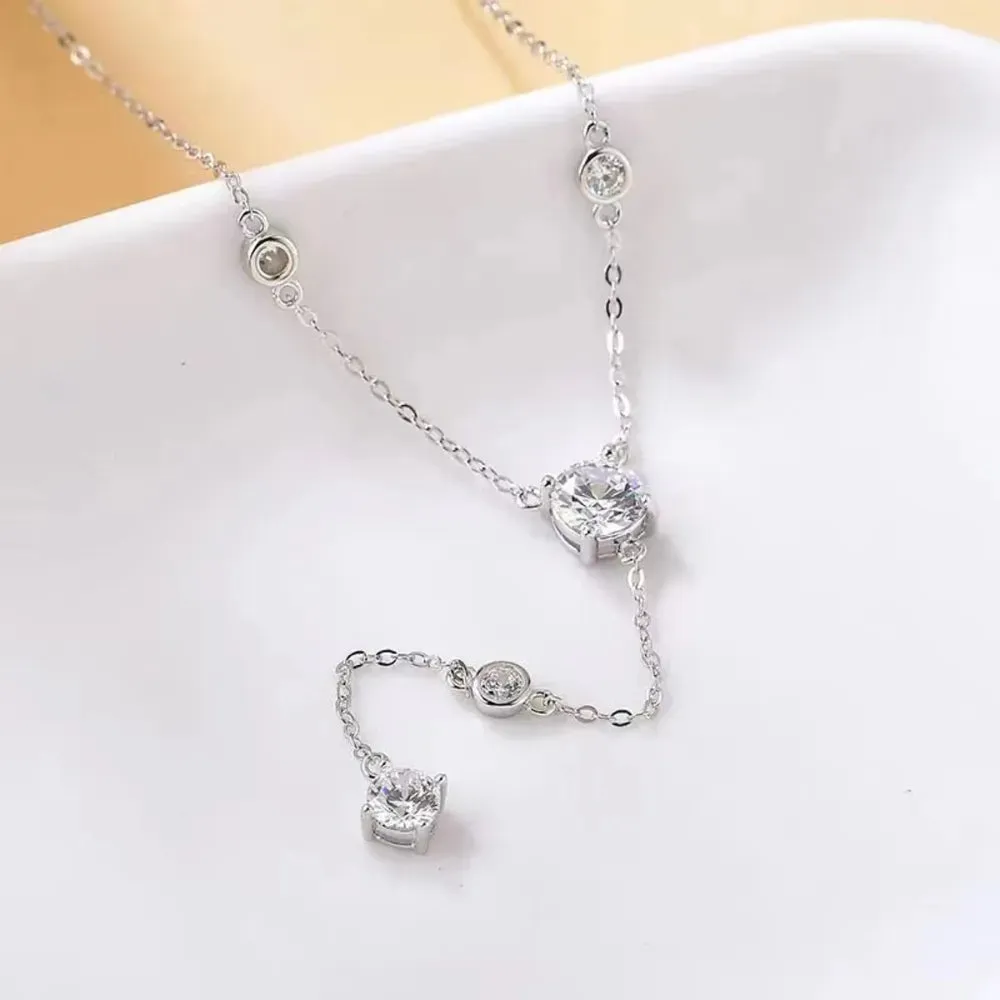 1.5 Carat Moissanite 925 Sterling Silver Necklace sold by Gigi Laurent product image thumbnail 4