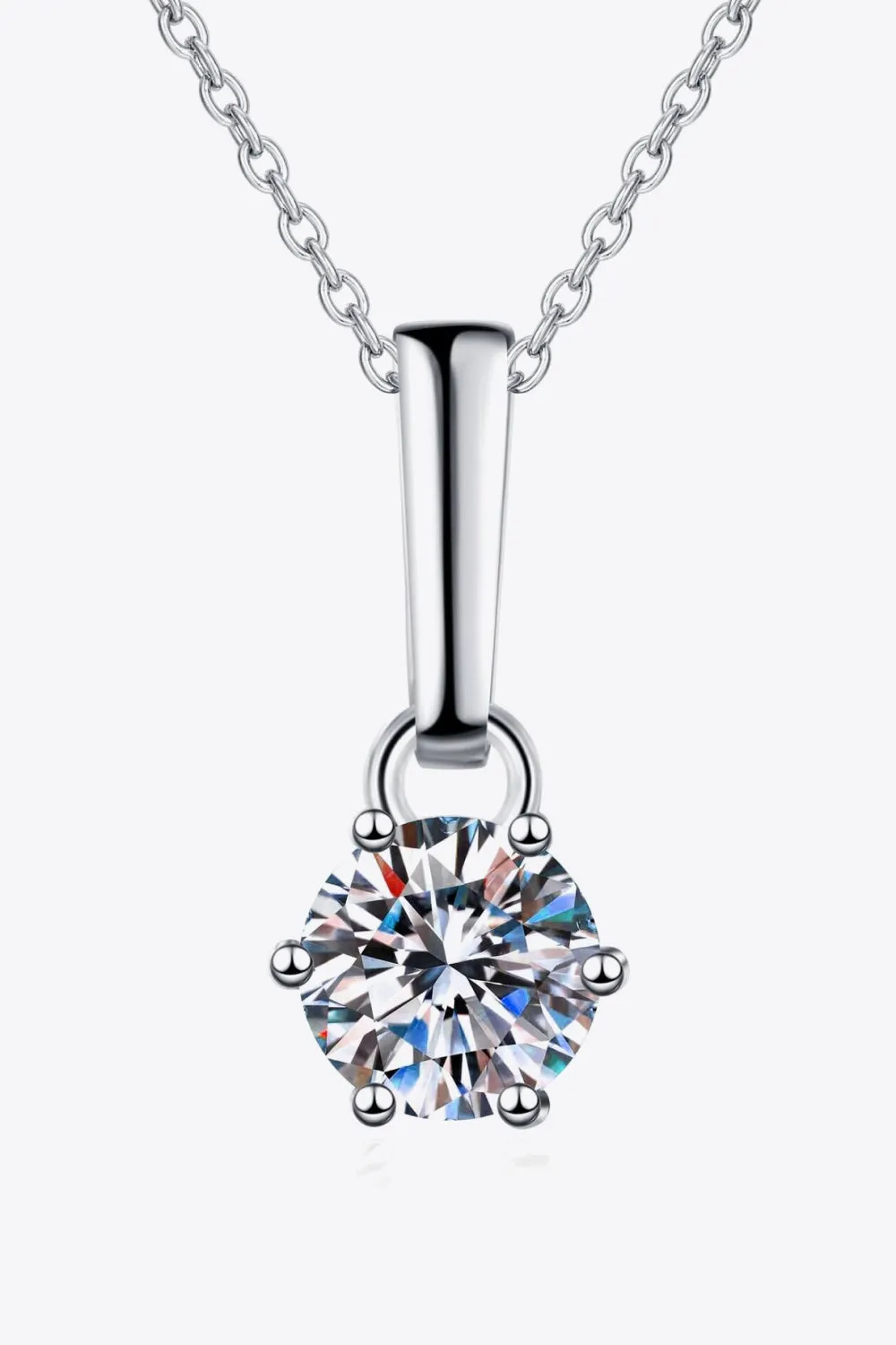 1 Carat Moissanite 925 Sterling Silver Chain-Link Necklace sold by Gigi Laurent product image thumbnail 3
