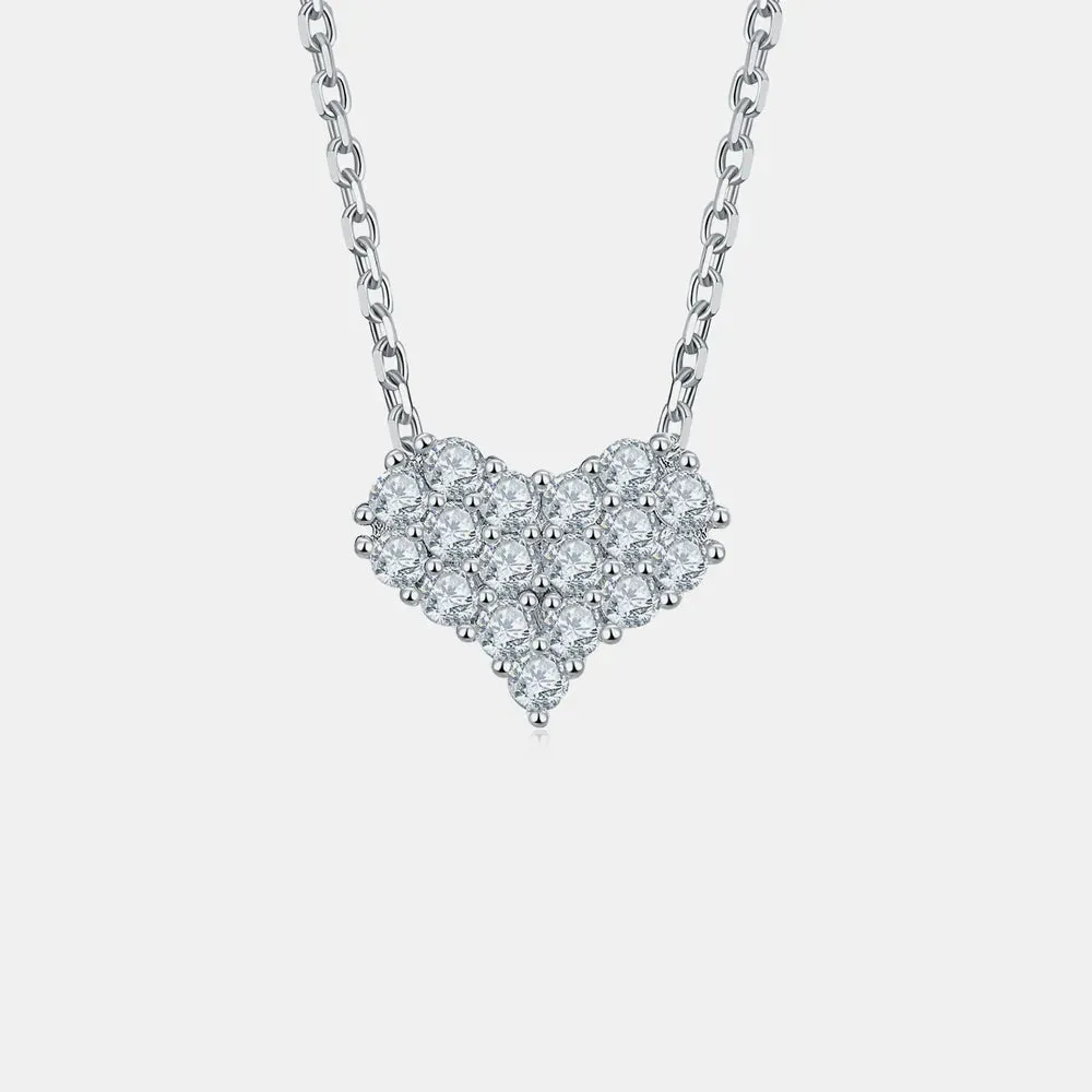 Moissanite 925 Sterling Silver Heart Necklace sold by Gigi Laurent product image thumbnail 3