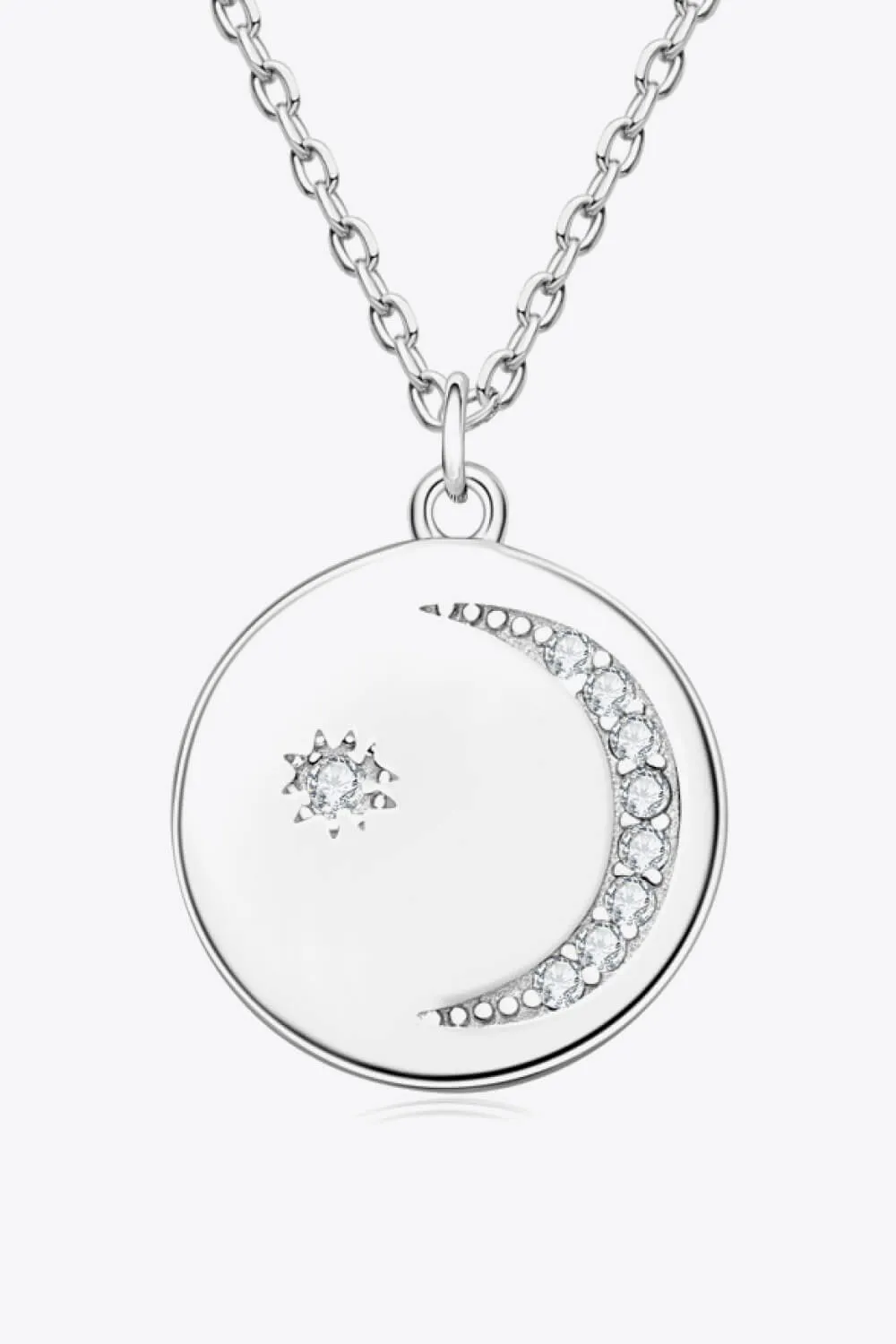 Moissanite Round Pendant Necklace sold by Gigi Laurent product image thumbnail 2