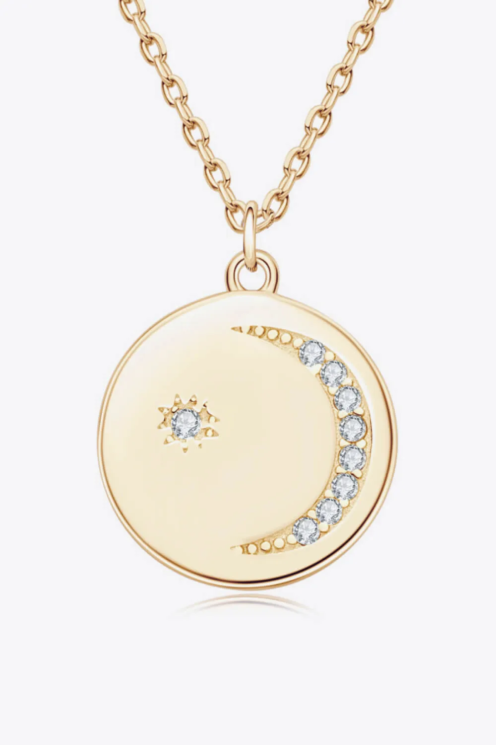 Moissanite Round Pendant Necklace sold by Gigi Laurent product image thumbnail 5