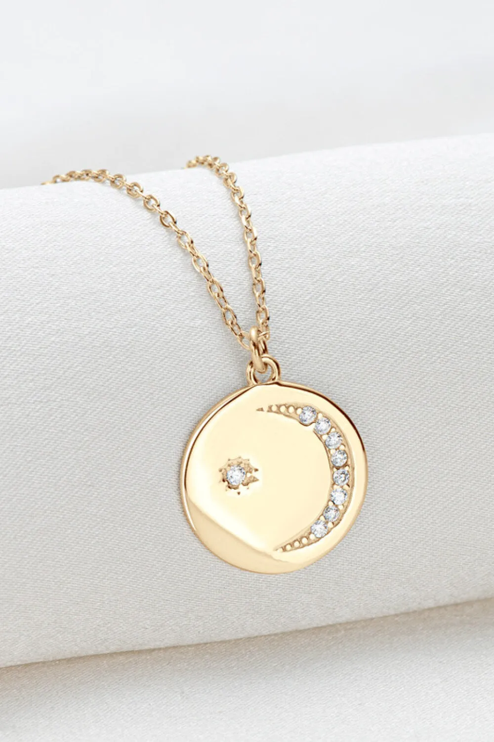 Moissanite Round Pendant Necklace sold by Gigi Laurent product image thumbnail 4