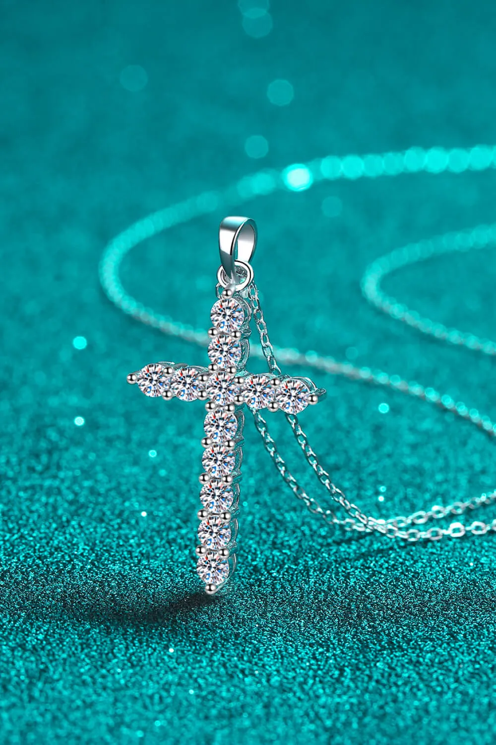 Moissanite Cross Pendant Chain Necklace sold by Gigi Laurent product image thumbnail 4