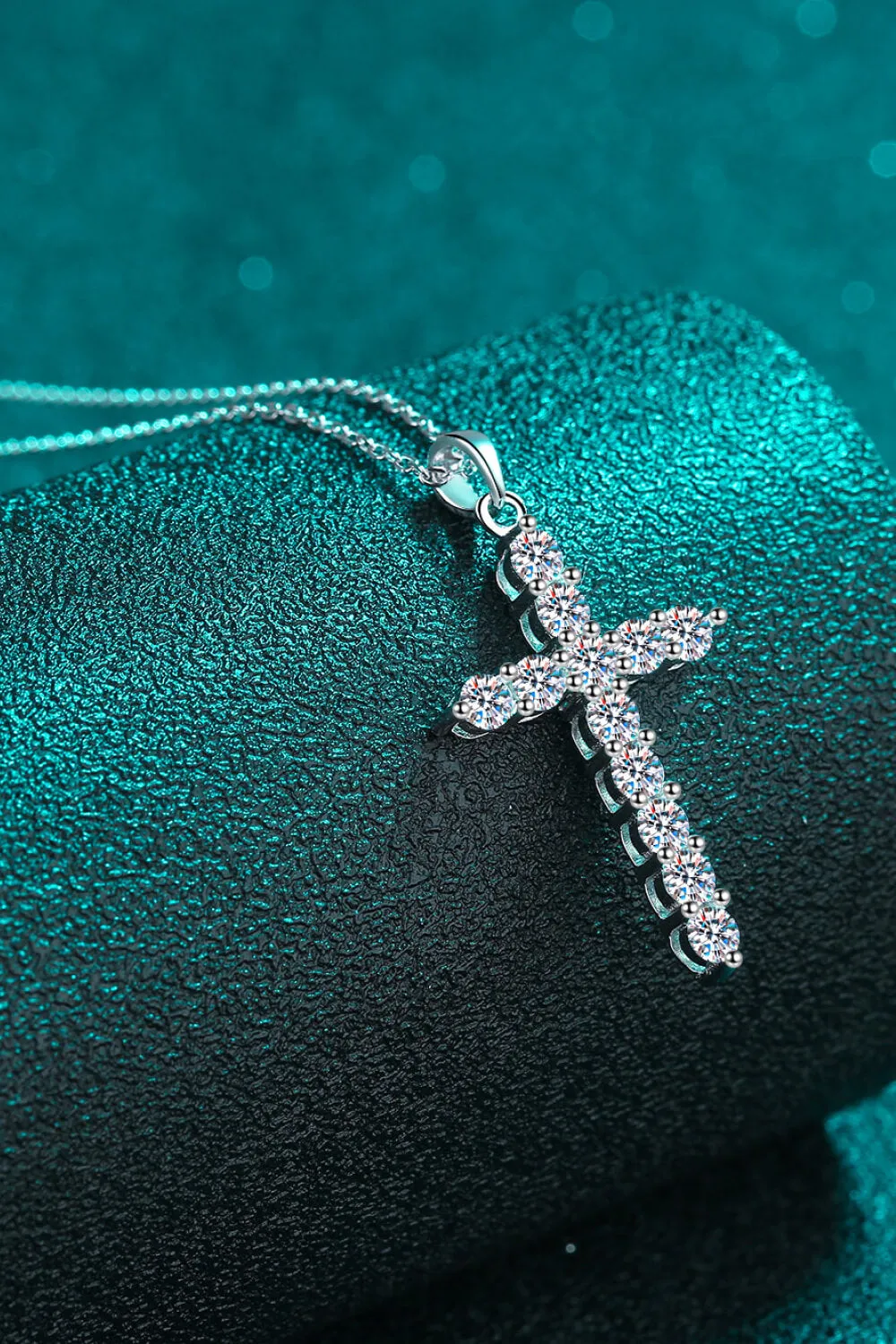 Moissanite Cross Pendant Chain Necklace sold by Gigi Laurent product image thumbnail 5