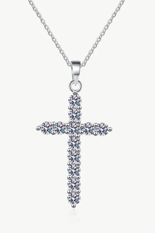 Moissanite Cross Pendant Chain Necklace sold by Gigi Laurent