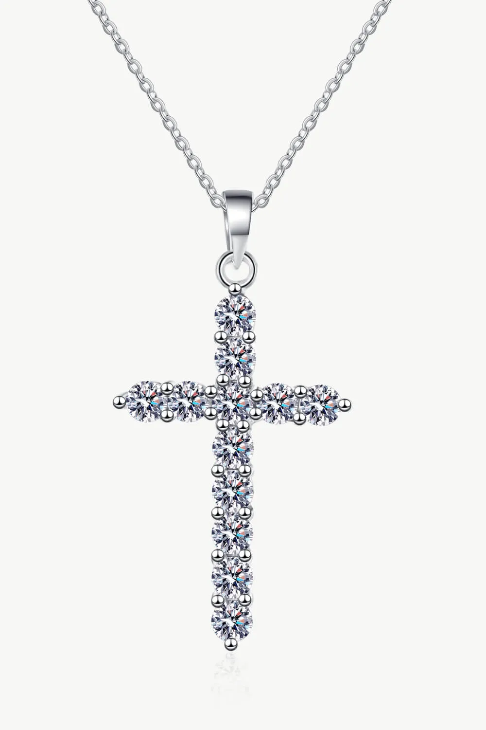 Moissanite Cross Pendant Chain Necklace sold by Gigi Laurent