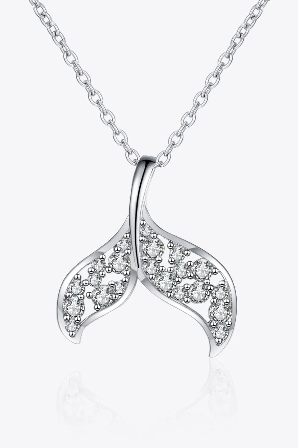 Moissanite Fishtail Pendant 925 Sterling Silver Necklace sold by Gigi Laurent product image thumbnail 5