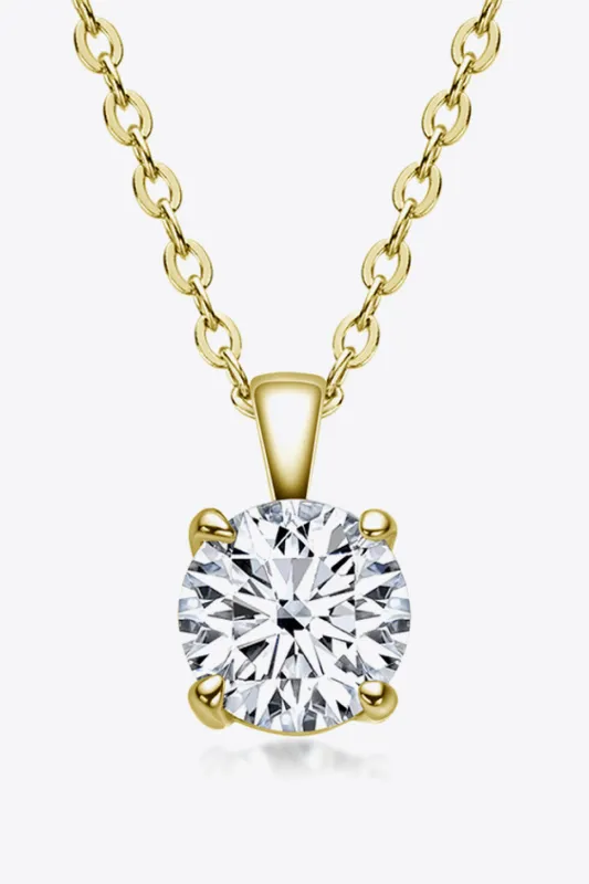 925 Sterling Silver 1 Carat Moissanite Chain-Link Necklace sold by Gigi Laurent