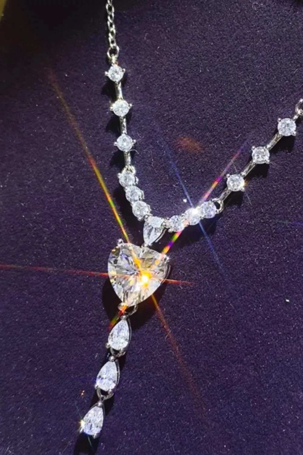 3 Carat Moissanite 925 Sterling Silver Drop Necklace sold by Gigi Laurent product image thumbnail 2