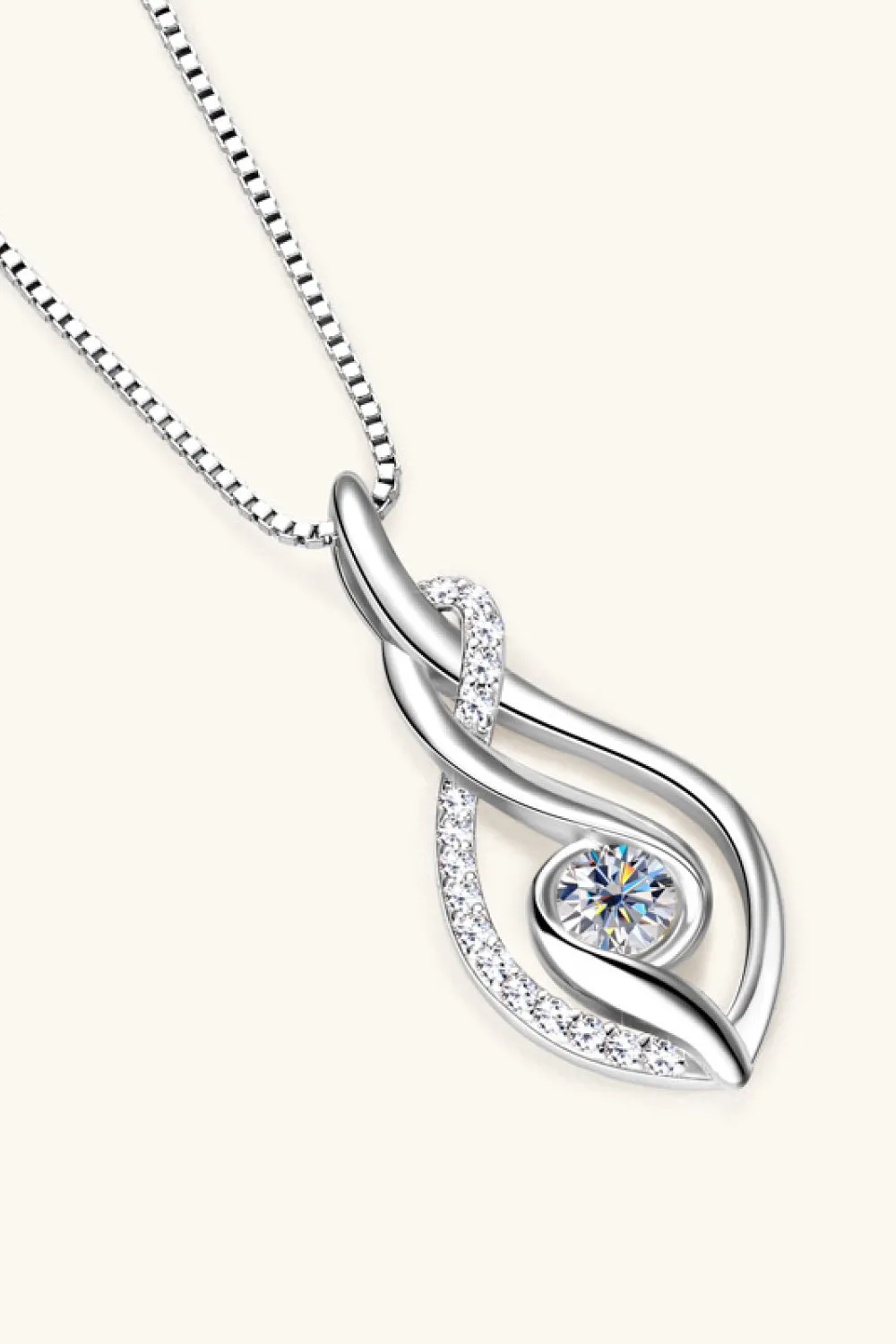 Moissanite 925 Sterling Silver Necklace sold by Gigi Laurent product image thumbnail 4