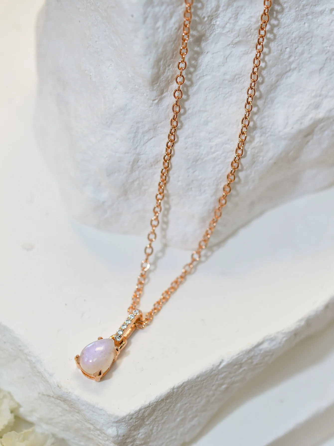 Moonstone Teardrop Pendant Necklace sold by Gigi Laurent product image thumbnail 4
