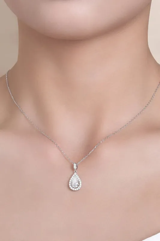 1.5 Carat Moissanite 925 Sterling Silver Teardrop Necklace sold by Gigi Laurent