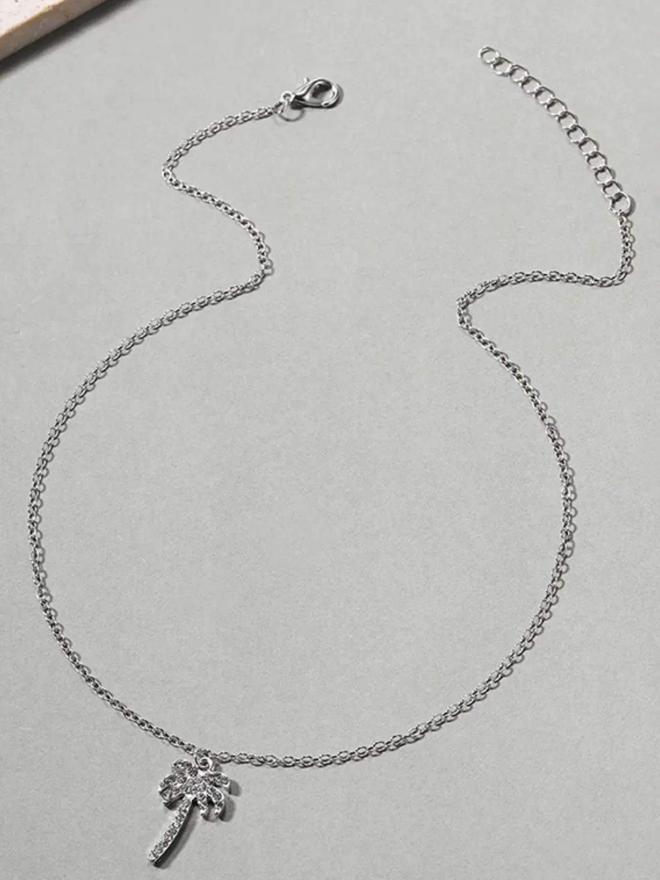 Zircon Palm Tree Pendant Necklace sold by Gigi Laurent product image thumbnail 4