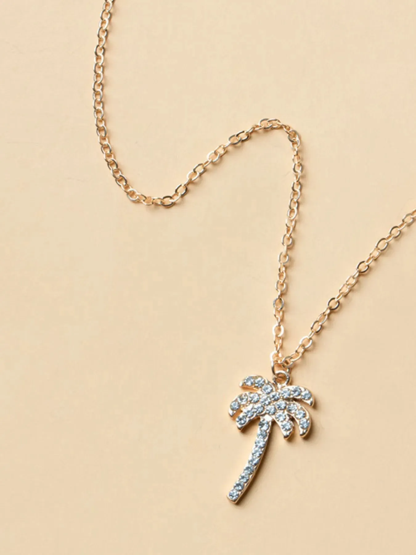 Zircon Palm Tree Pendant Necklace sold by Gigi Laurent product image thumbnail 3