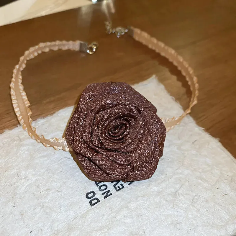 3D Rose Alloy Buckle Necklace sold by Gigi Laurent product image thumbnail 5
