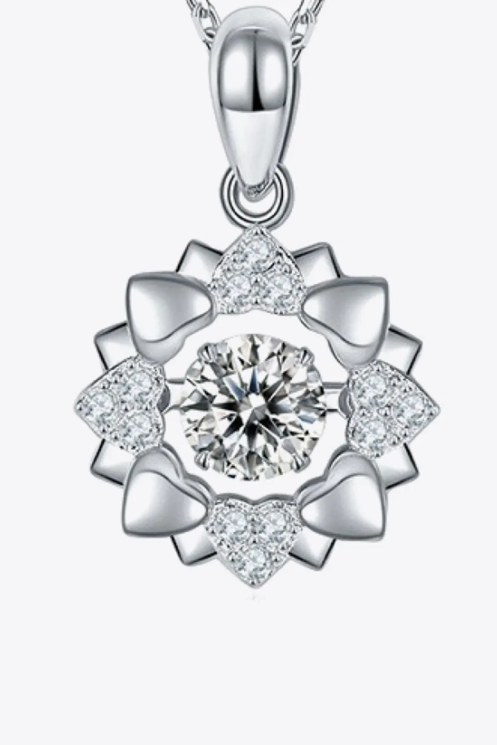 Moissanite Flower Shape Pendant Necklace sold by Gigi Laurent product image thumbnail 2