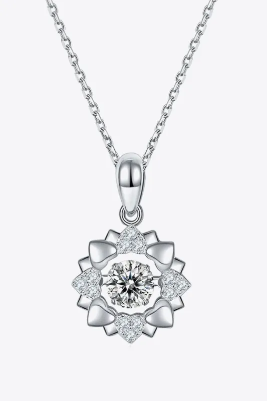 Moissanite Flower Shape Pendant Necklace sold by Gigi Laurent