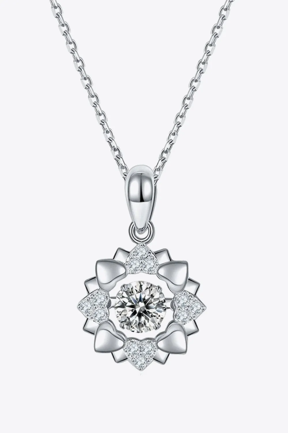 Moissanite Flower Shape Pendant Necklace sold by Gigi Laurent