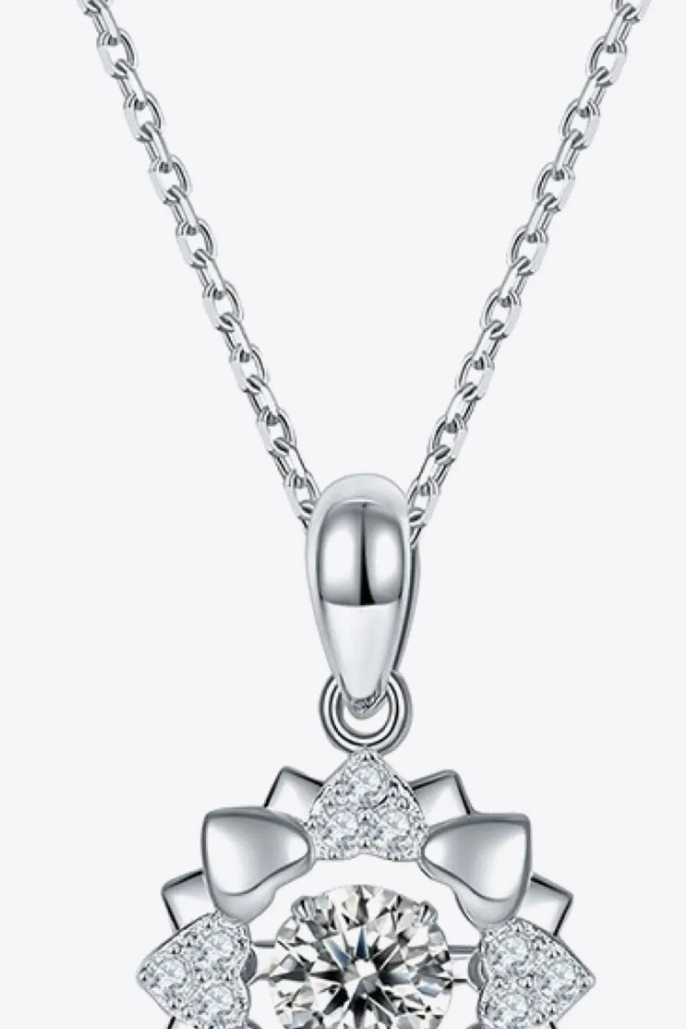 Moissanite Flower Shape Pendant Necklace sold by Gigi Laurent product image thumbnail 3