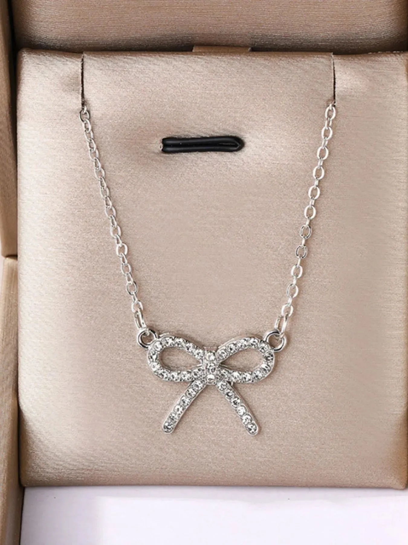 Zircon Bow Pendant Necklace sold by Gigi Laurent product image thumbnail 3
