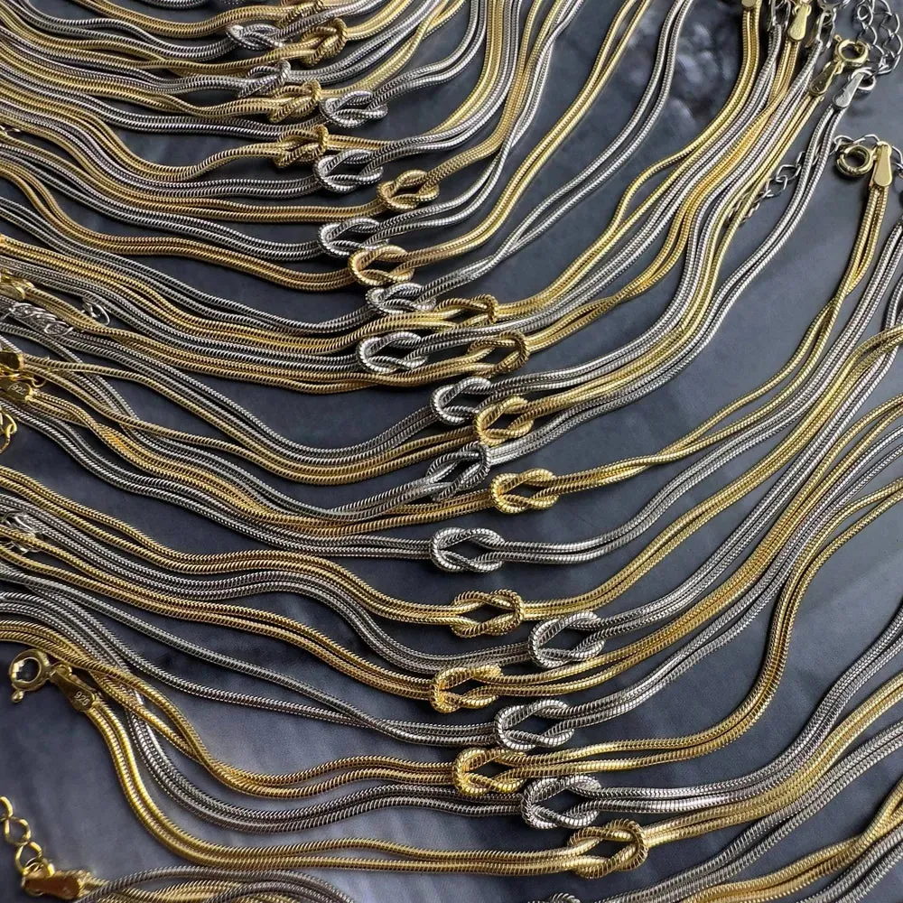 Titanium Steel Knotted Necklace sold by Gigi Laurent product image thumbnail 5