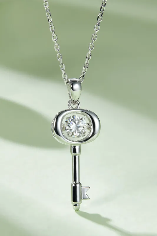 Adored Moissanite Key Pendant Necklace sold by Gigi Laurent