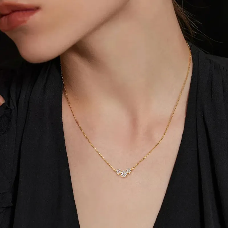 925 Sterling Silver Inlaid Moissanite Necklace sold by Gigi Laurent