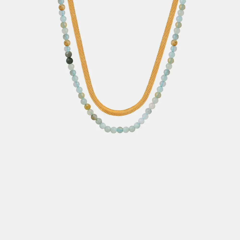 Beaded Titanium Steel Double-Layered Necklace sold by Gigi Laurent product image thumbnail 2