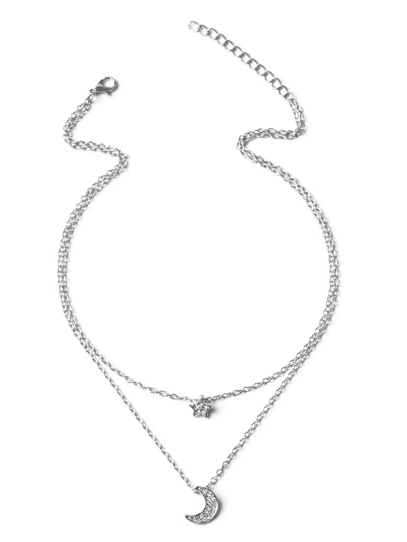 Double Layered Star and Moon Pendant Necklace sold by Gigi Laurent product image thumbnail 5