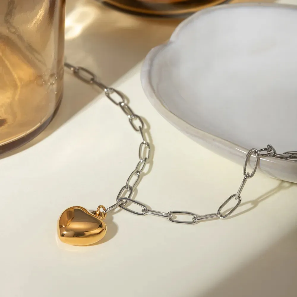 Stainless Steel Heart Pendant Necklace sold by Gigi Laurent product image thumbnail 2