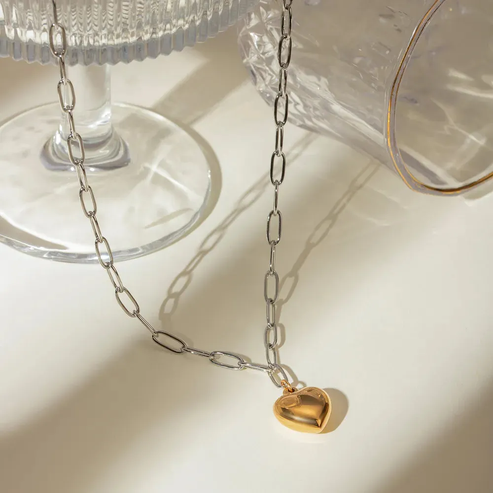 Stainless Steel Heart Pendant Necklace sold by Gigi Laurent product image thumbnail 3