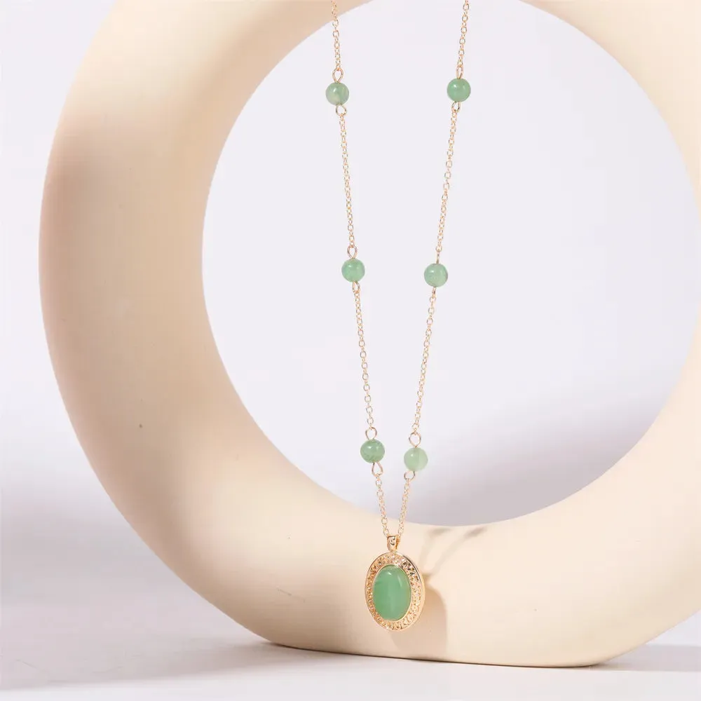 Copper Natural Crystal Pendant Necklace sold by Gigi Laurent product image thumbnail 4