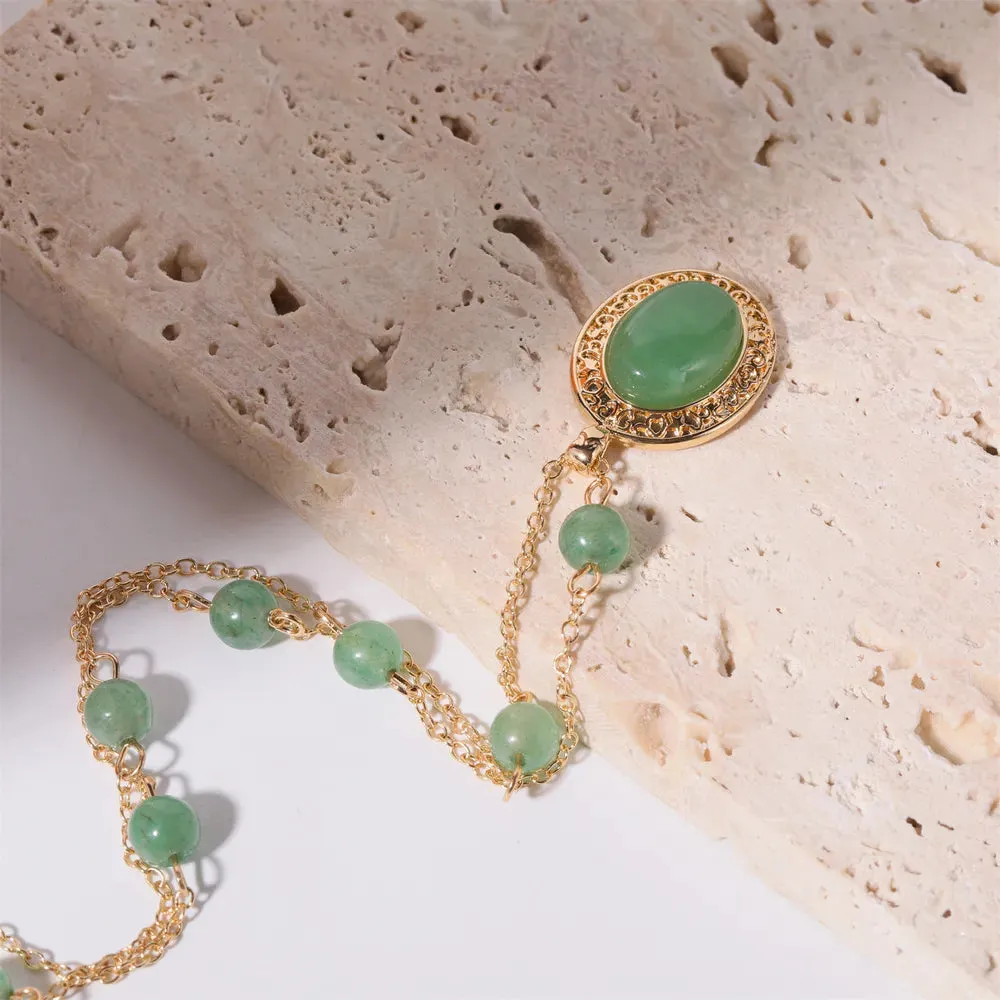 Copper Natural Crystal Pendant Necklace sold by Gigi Laurent product image thumbnail 3