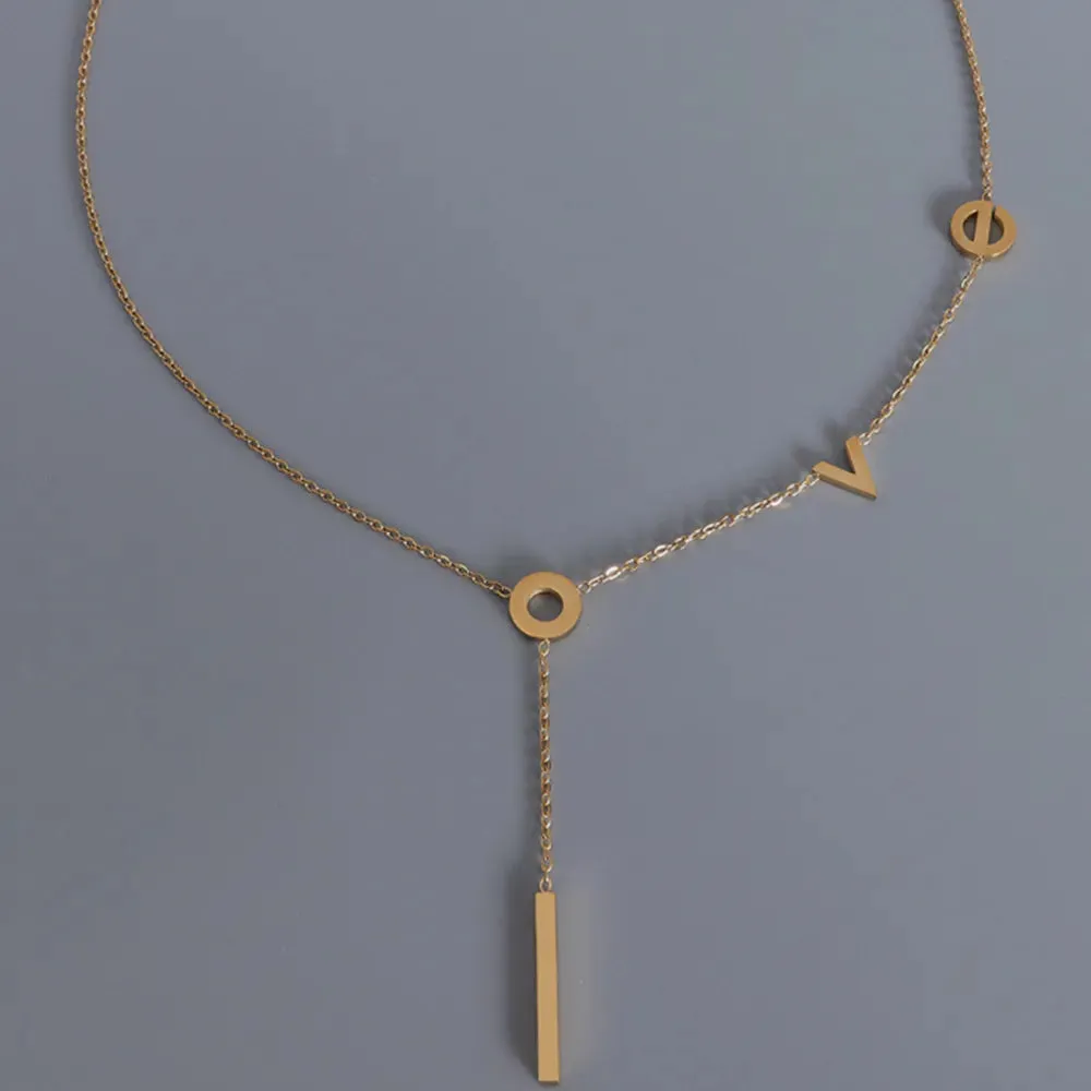 Titanium Steel Letter Necklace sold by Gigi Laurent product image thumbnail 2