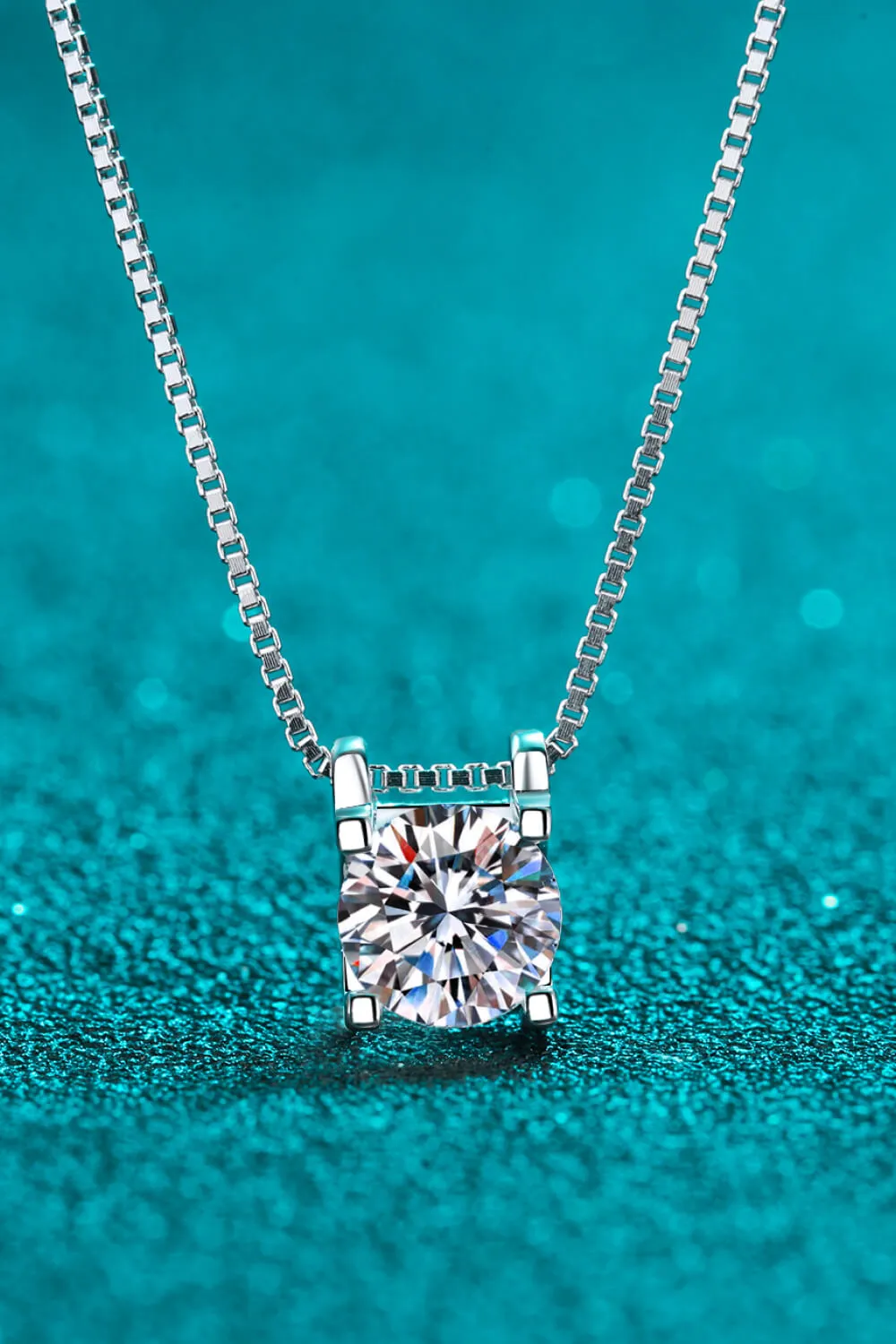 1 Carat Moissanite 925 Sterling Silver Chain Necklace sold by Gigi Laurent