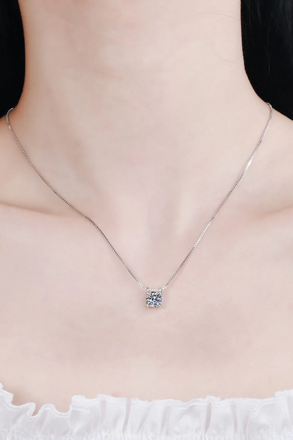 1 Carat Moissanite 925 Sterling Silver Chain Necklace sold by Gigi Laurent product image thumbnail 2