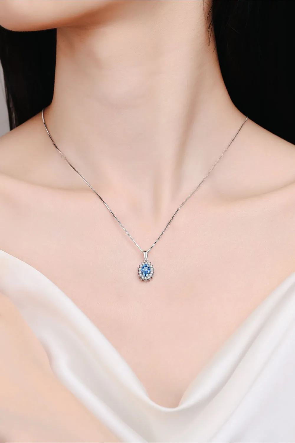 1 Carat Moissanite 925 Sterling Silver Necklace sold by Gigi Laurent product image thumbnail 2