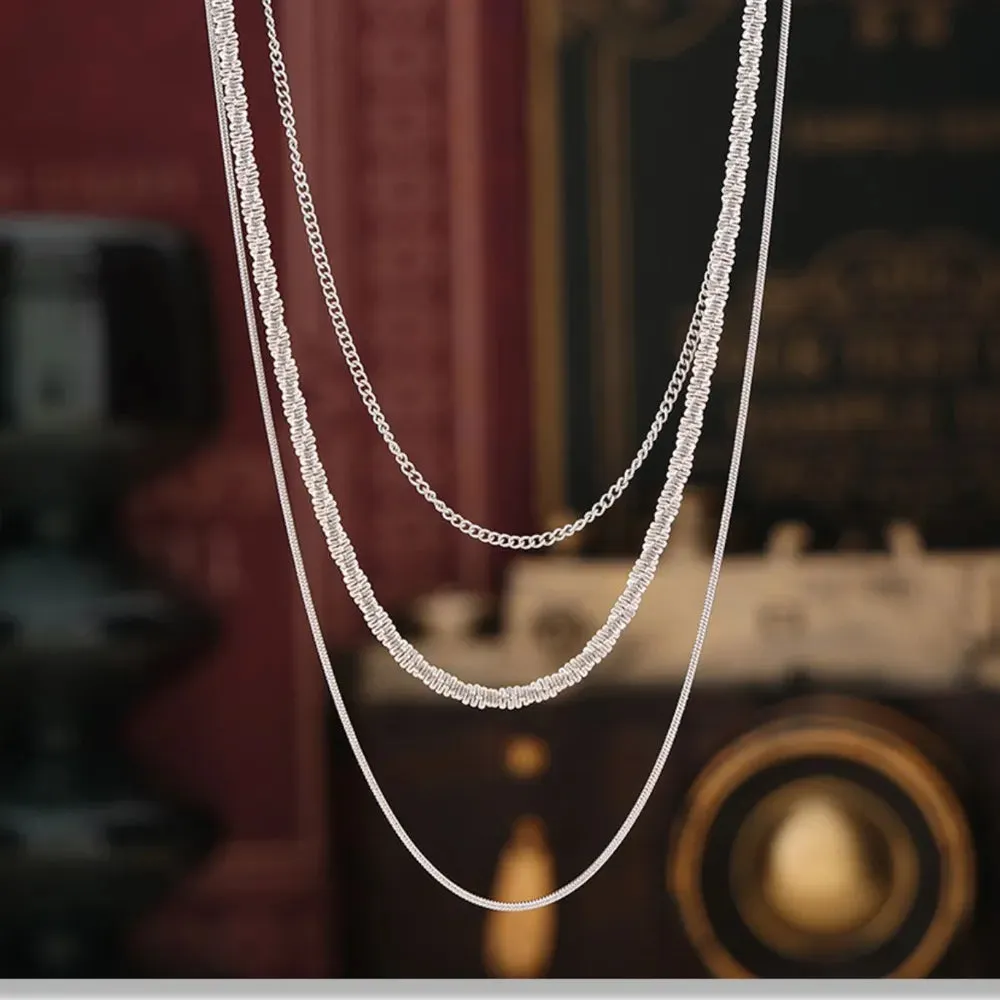 Titanium Steel Three-Layered Necklace sold by Gigi Laurent product image thumbnail 5