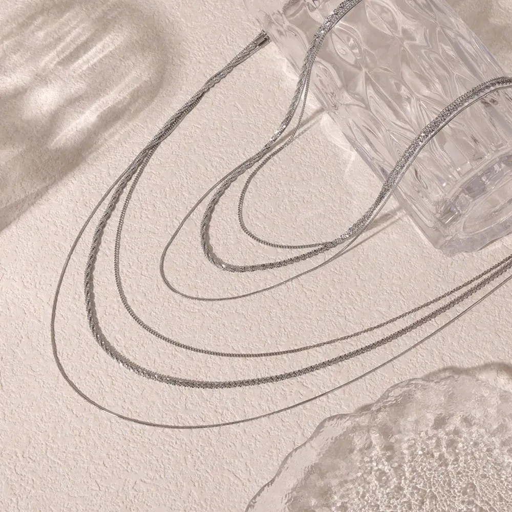 Titanium Steel Three-Layered Necklace sold by Gigi Laurent product image thumbnail 2