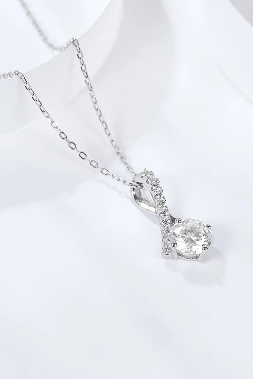 Special Occasion 1 Carat Moissanite Pendant Necklace sold by Gigi Laurent product image thumbnail 4