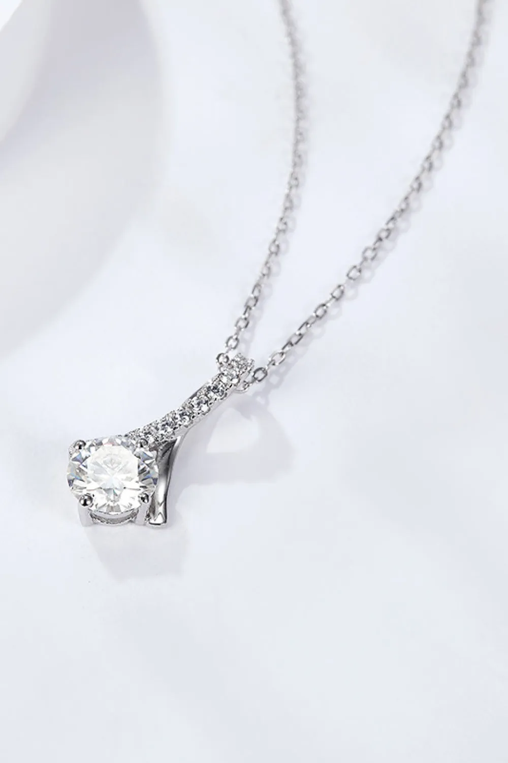 Special Occasion 1 Carat Moissanite Pendant Necklace sold by Gigi Laurent product image thumbnail 3