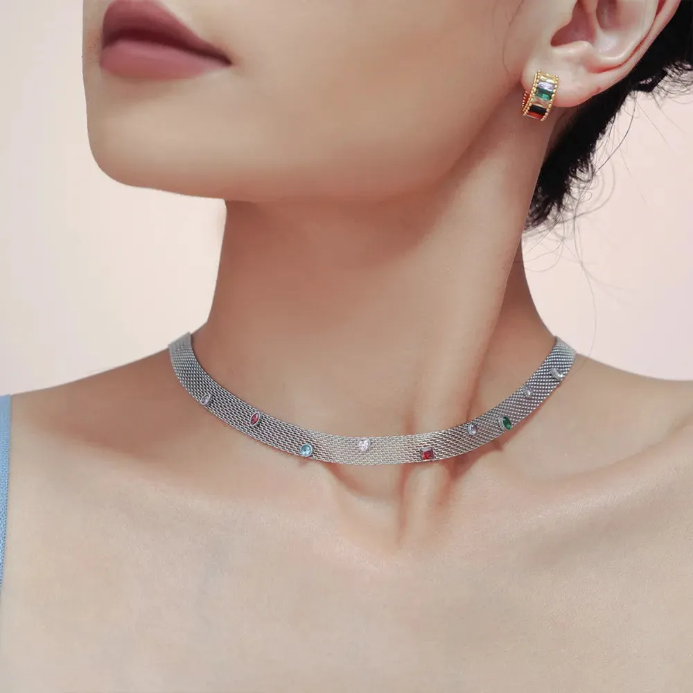 Titanium Steel Zircon Necklace sold by Gigi Laurent product image thumbnail 5