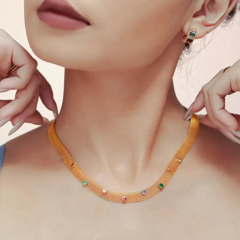 Titanium Steel Zircon Necklace sold by Gigi Laurent