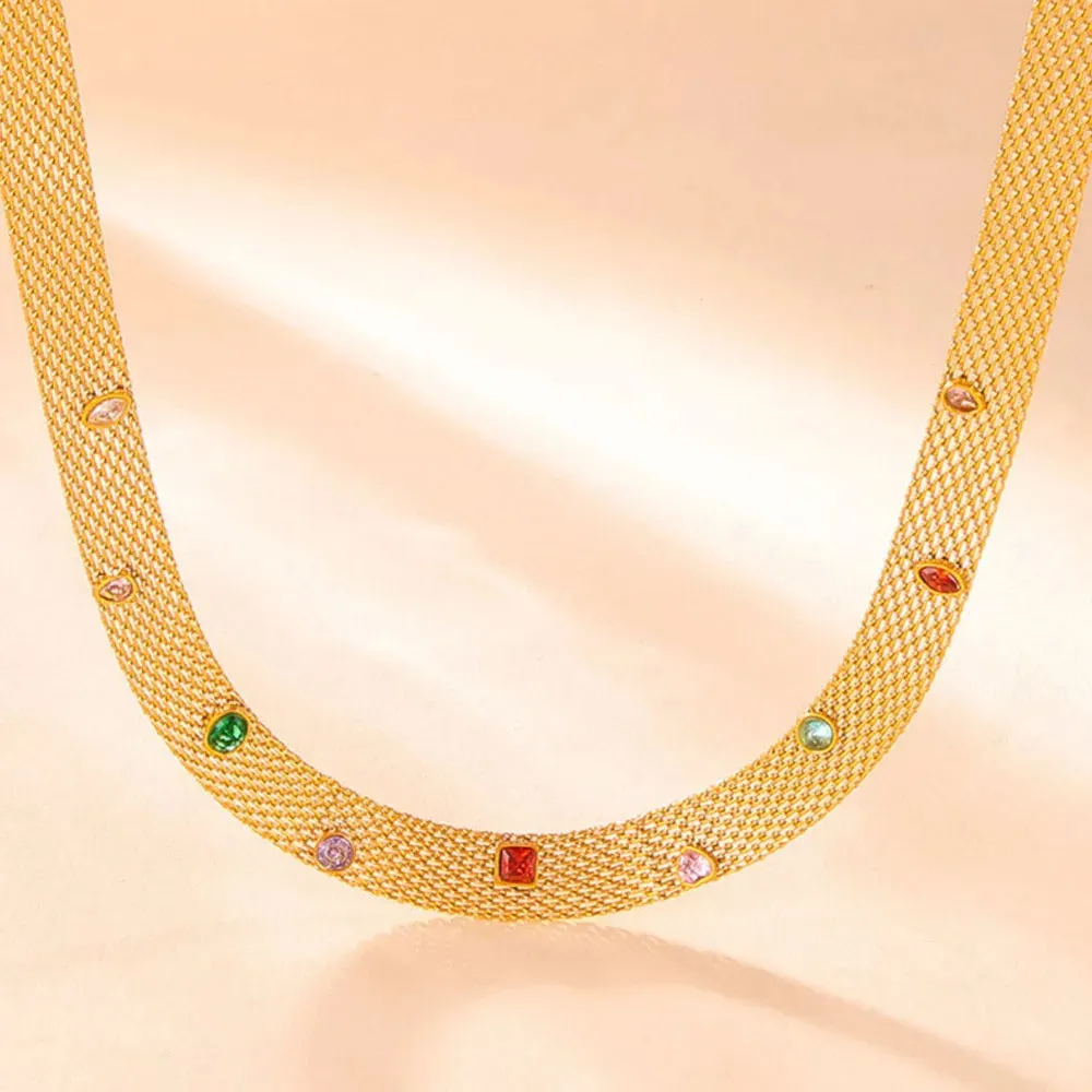 Titanium Steel Zircon Necklace sold by Gigi Laurent product image thumbnail 3