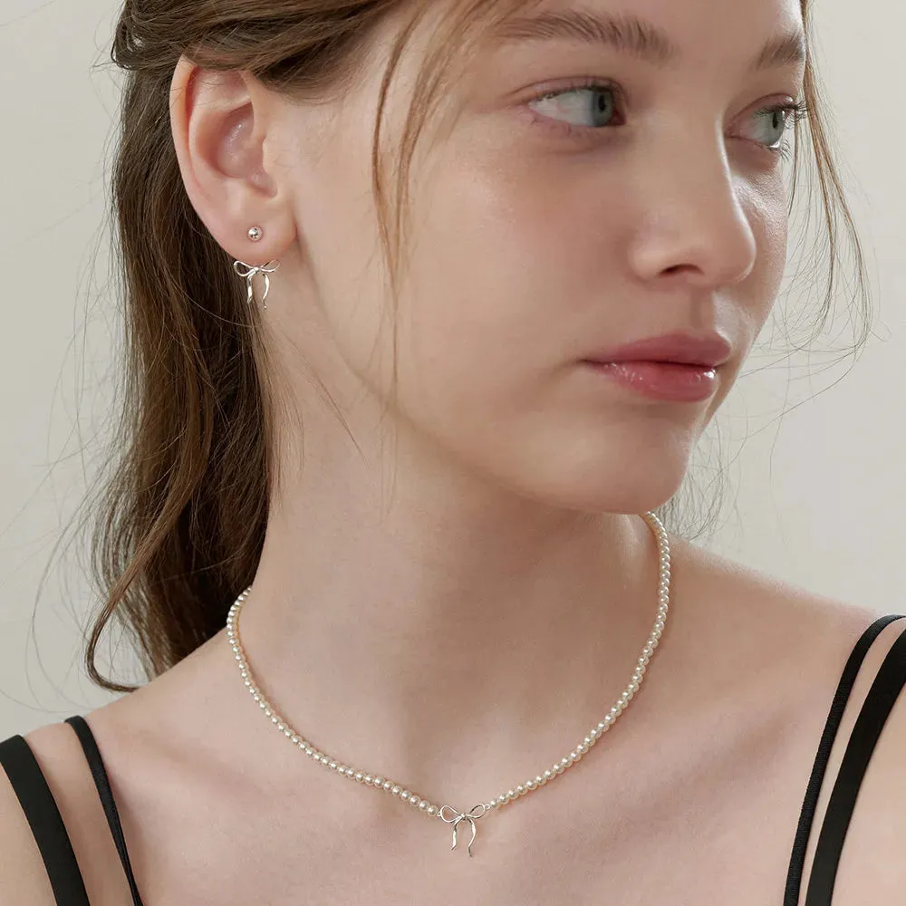 Copper Pearls Bow Necklace sold by Gigi Laurent product image thumbnail 3